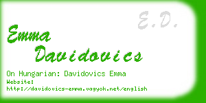 emma davidovics business card